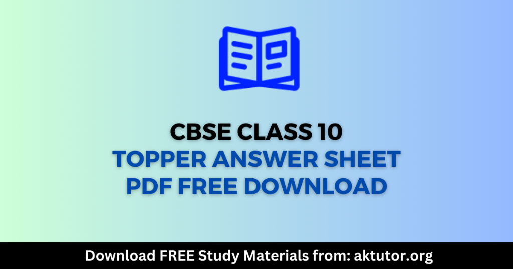 cbse class 10 topper 2024 answer sheet