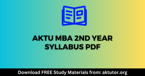 AKTU MBA 2nd year Syllabus